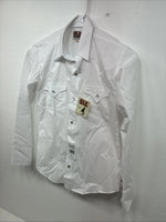 New Boys ELY Cattleman White Long Sleeve Pearl Snap Size 12 DD-110 