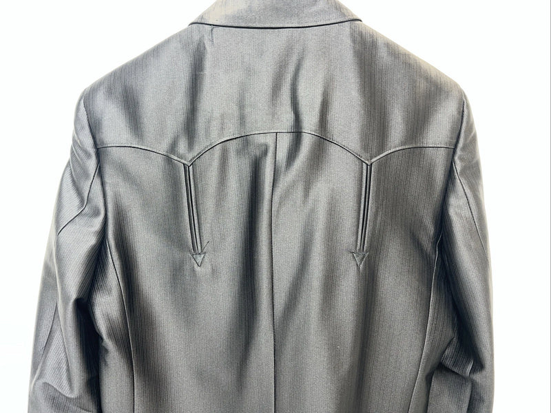 New Men’s Black Circle S Long Suit Coat 46L #CC5091 WW-58