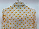 New Women’s Panhandle Slim Yellow Polkadot Long Sleeve Pearl Snap Size 35 KK-8