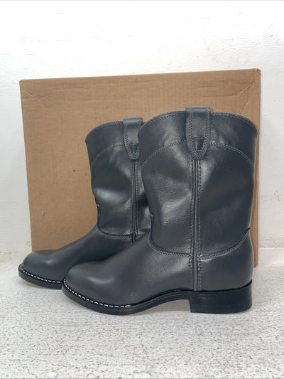 New Youth Gray Bronco Cowboy Boots. B 1502 4.5 4 1/2 D. 22-113