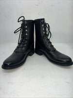 New Women’s Black Old West Lace Up Cowboy Boots. 060 6 D. 19-7