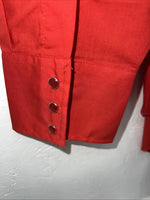 New Men’s Red ELY Cattleman Pearl Snap Long sleeve Shirt. 18.5x35 XXL G-61