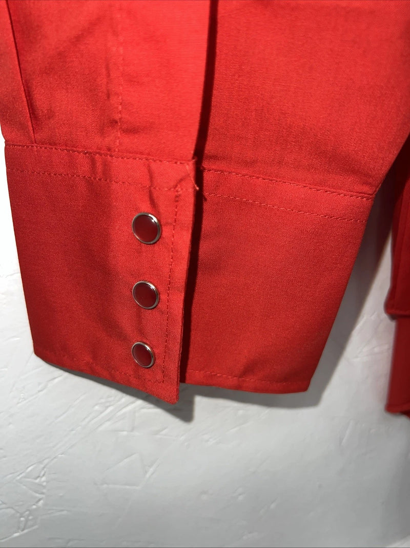 New Men’s Red ELY Cattleman Pearl Snap Long sleeve Shirt. 18.5x35 XXL G-61