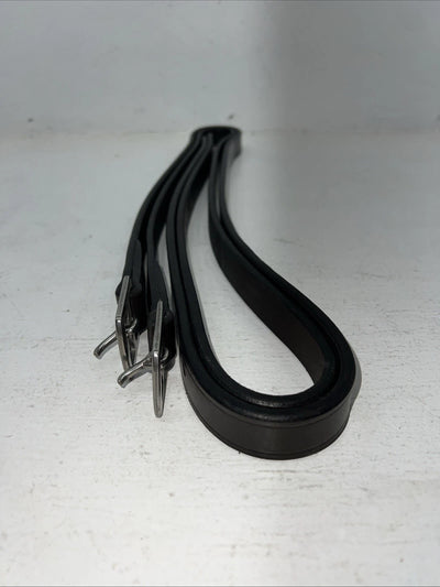 New Imperial Black Adult Schooling Stirrup Straps 60” #15022 EE-31