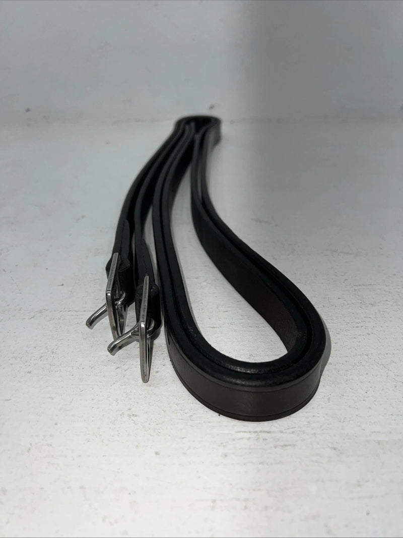 New Imperial Black Adult Schooling Stirrup Straps 60” #15022 EE-31