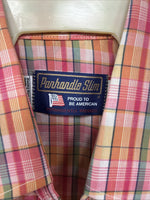 New Women’s Panhandle Slim Multicolor Plaid Long Sleeve Pearl Snap 16 X 38 II-18