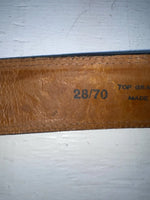 New Black Genuine Leather Tooled 28” Belt #WF809 NN-47