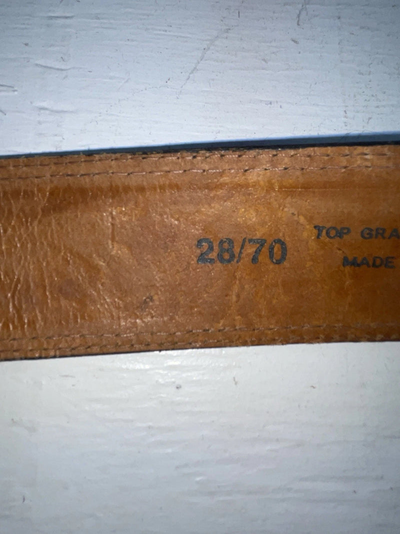 New Black Genuine Leather Tooled 28” Belt #WF809 NN-47
