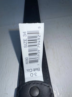 New Black Genuine Leather 3D Pearl And Silver Bling 34” Belt #6090 Z-119