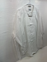 New Classix White Long Sleeve Button Up English Shirt 20-20.5 4XL X-101