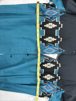 New Women’s Cumberland Black Blue Long Sleeve Button Up Medium TT-25