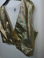 New Women’s Congress Classics Gold Rainbow Strip Vest #02013 XL WW-41