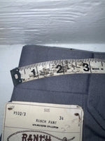 New Vintage Gray Ranch Polyester Pants #P1023 SS-10