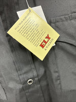 New Men’s ELY Cattleman Black Short Sleeve Pearl Snap 17 XL CC-8