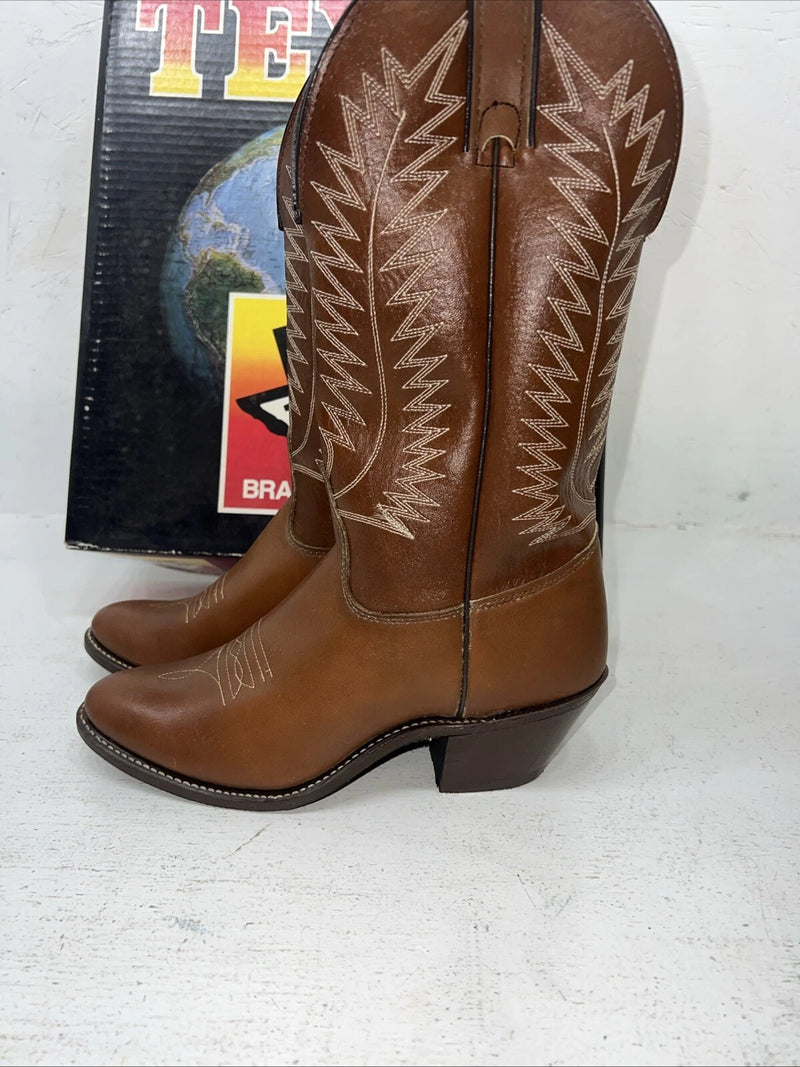 New Women’s Brown Texas Brand Cowboy Boots. 4501 6.5 6 1/2 M. 19-108