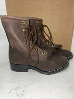 New Children’s Brown Lace Up Bronco Boots. C1361 11 D.24-88