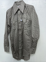 New Men’s Tem Tex Western Flare Long Sleeve Pearl Snap 14.5 X 33 Small A-182