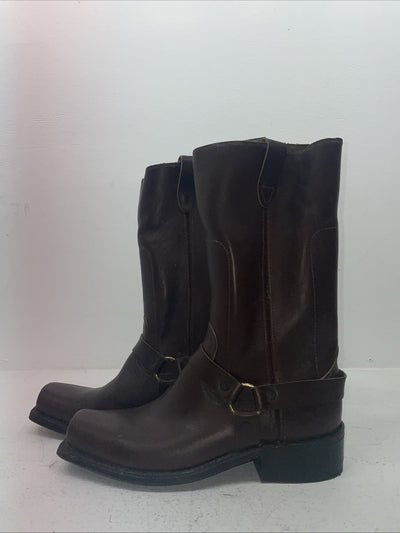 New Men’s Brown Rodeo Cowboy Boots. 38 9.5 9 1/2 D. 6-102