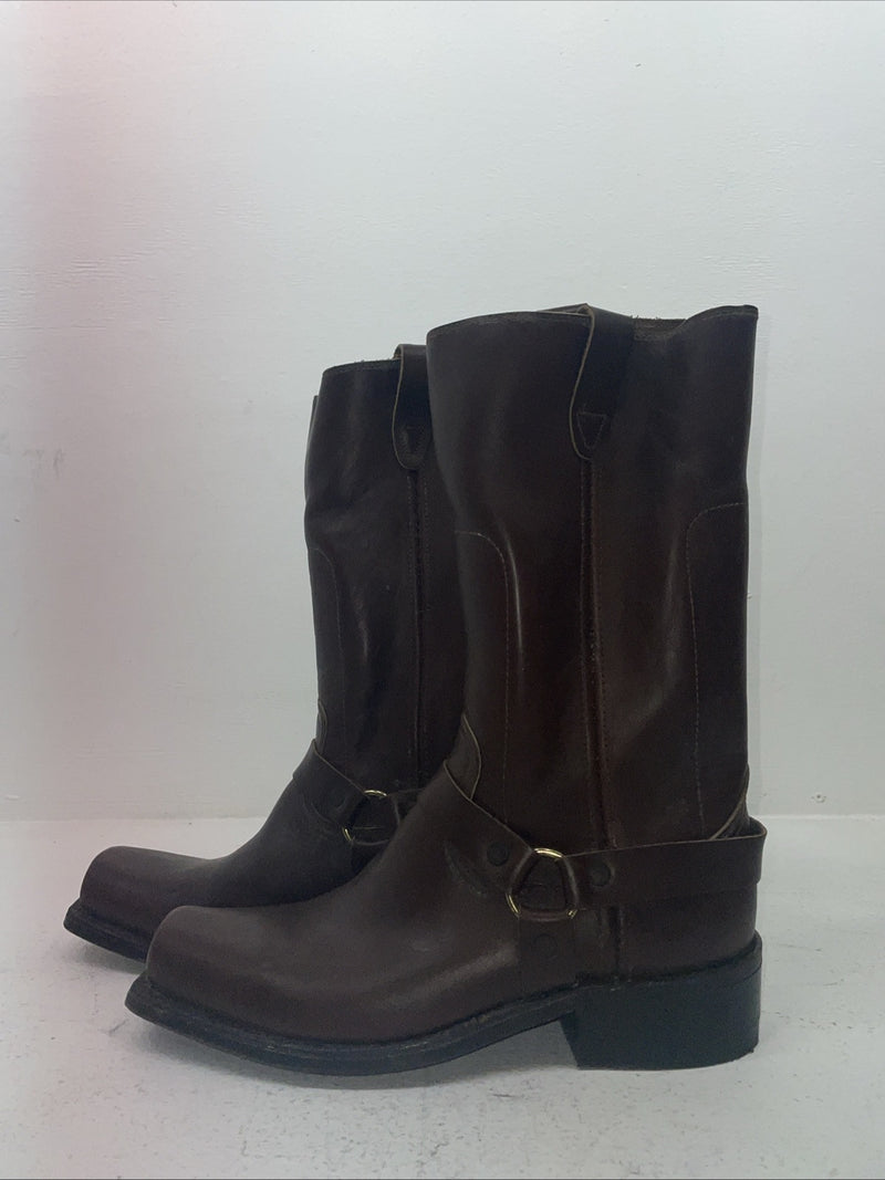 New Men’s Brown Rodeo Cowboy Boots. 38 9.5 9 1/2 D. 6-102