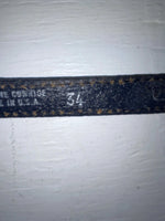 New Blue Genuine Leather Chambers 34” Belt Z-142