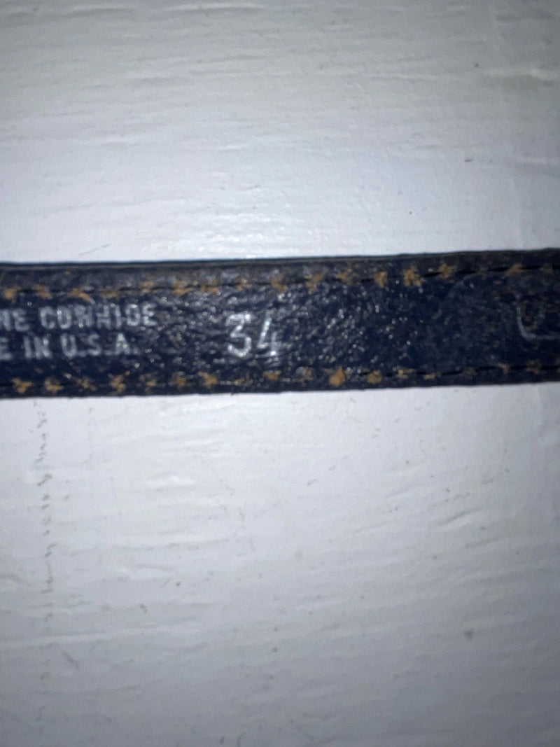 New Blue Genuine Leather Chambers 34” Belt Z-142