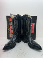 New Men’s Black Texas Brand Cowboy Boots 5030 10.5 10 1/2 D. 7-105