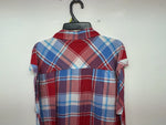 New Women’s Plaid Cumberland Outfitters Cut Off Button Up Shirt L #14119 3B-49