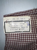 New Vintage Red And White Checkered Lee Polyester Pants #2600362 SS-74