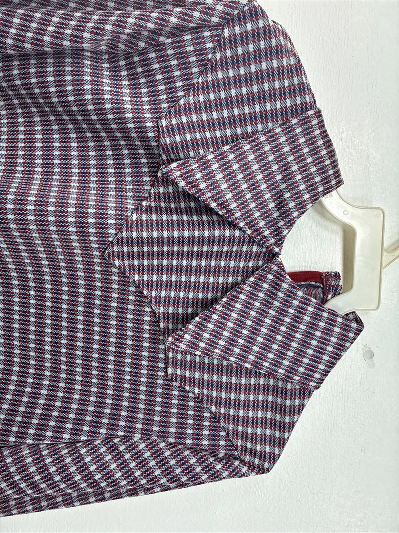 New Wims Panhandle Slim Blue Red Long Sleeve Zip Up Size 16 3B-6