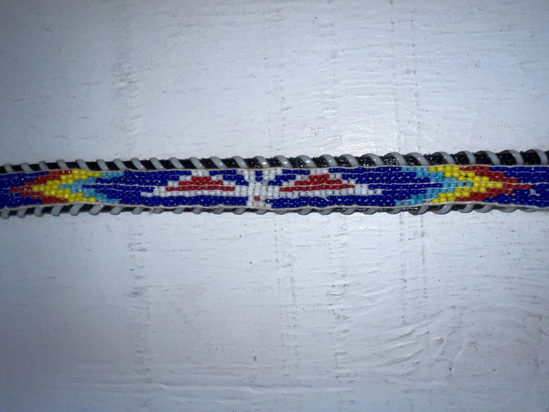 New Black Genuine Leather Beaded 30” Belt JJ-135