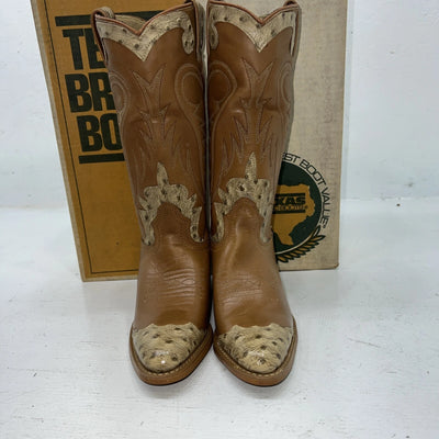 New Women’s Brown Texas Brand Cowboy Boots. 5.5 5 1/2 M. 20-12
