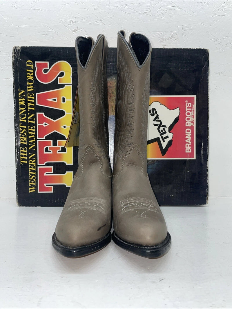 New Women’s Gray Texas Brand Cowboy Boots. 4952 8 M. 16-73