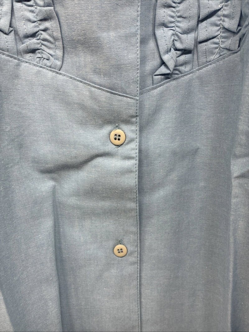 New Men’s Cricket Creek Blue Long Sleeve Button Up Medium MM-98