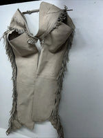 NOS Tan Show Chaps With Fringe Adjustable Waist 42” I-80