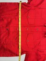 New Boys Western Express Red Long Sleeve Pearl Snap Medium DD-115
