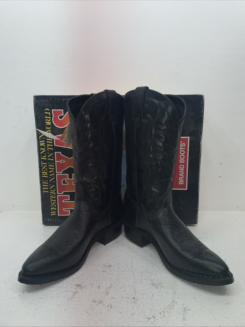 New Men’s Black Texas Brand Cowboy Boots. 251542361 10.5 10 1/2 D. 7-53