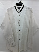 New Men’s White Horse White Tux Long Sleeve Button Up Undershirt XL H-87