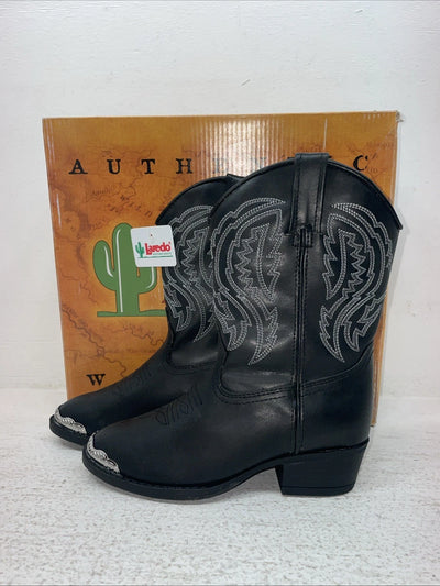 New Kids Black Laredo Cowboy Boots. C 2440 12 M. 23-13