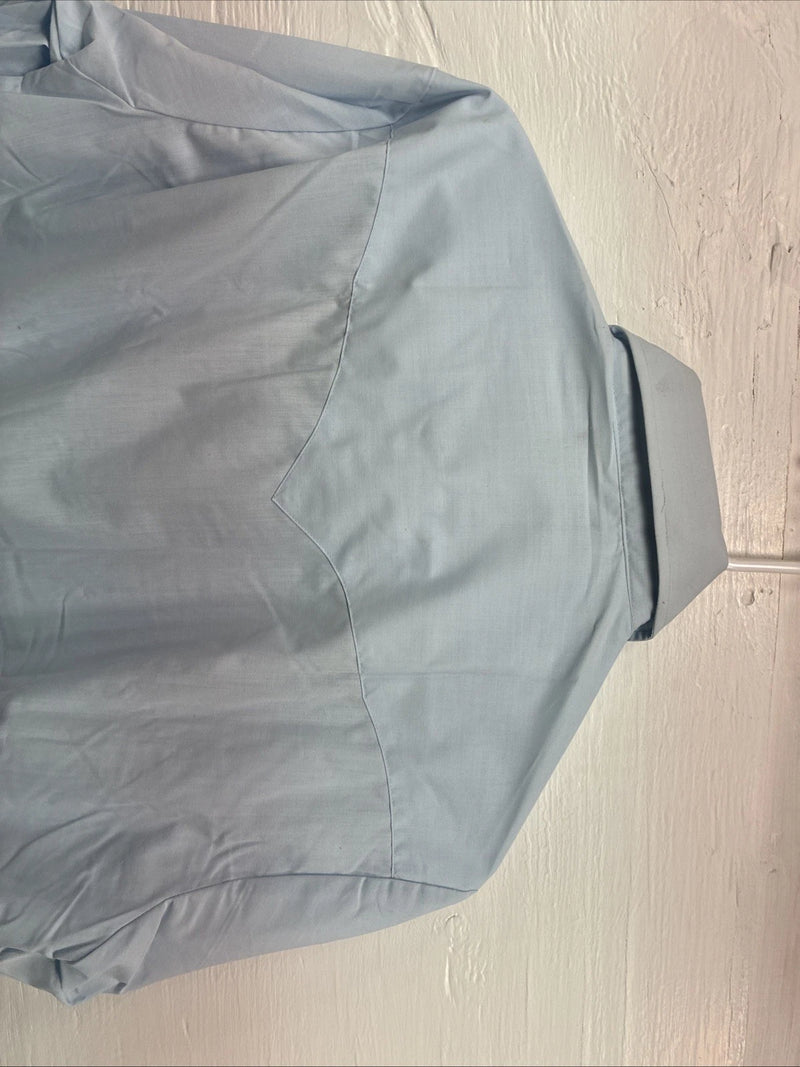 New Men’s Champion Western Blue Floral Long Sleeve Pearl Snap 16 X 34 Large