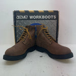 New Men’s Brown Lace Up Acme Cowboy Boots. 9078 12 E W. 10-9