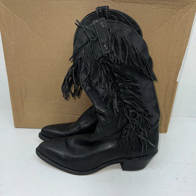 New Women’s Black Fringe Capezio Cowboy Boots. 6 M. 20-68