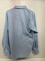 New Men’s Circle S Blue Long Sleeve Pearl Snap 16 X 36 Large X-62