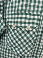 New Men’s Dee-Cee Green Checkered Long Sleeve Pearl Snap Medium O-36