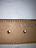 New Brown Genuine Leather Nocona Silver Bling Tooled 28” Belt #N2463448 NN-12