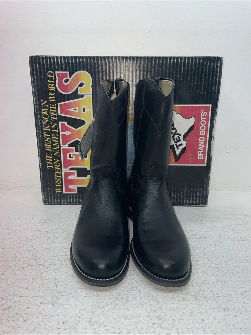 New Youth Black Texas Brand Cowboy Boots. 3200 3.5 3 1/2 D. 22-33