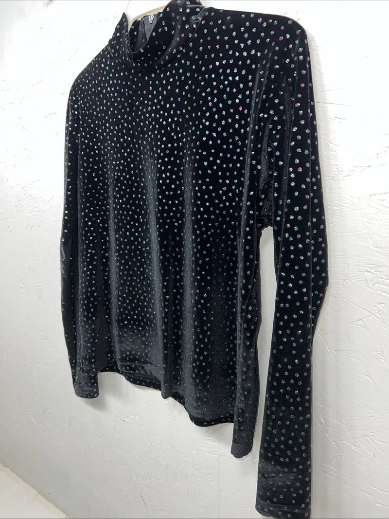 New Women’s 1849 Authentic Ranchwear Black Multicolor Long Sleeve Shirt S WW-19