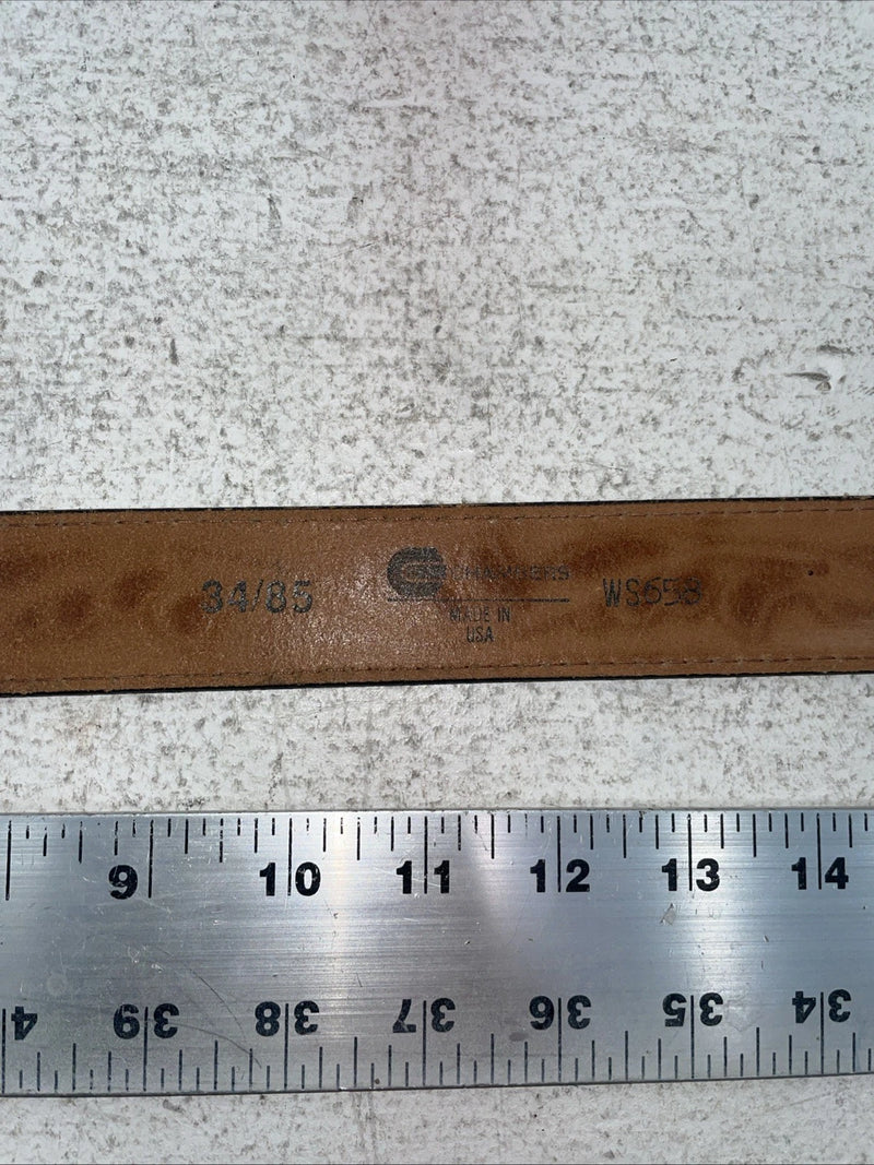 New Brown Genuine Leather Chambers Belt 34” #WA658 Z-5