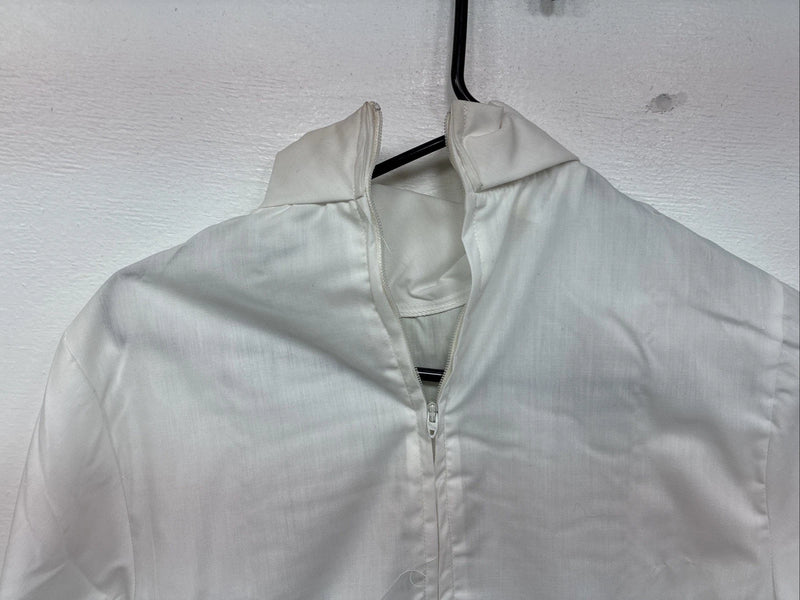 New Women’s Trail Ridge White Green Design Long Sleeve ZipUp Back Size 34 YY-107