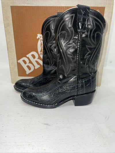New Children’s Black Bronco Cowboy Boots. C1942 11.5 11 1/2 D. 24-115