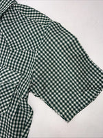 New men’s Western Shirt Works Green Pearl Snap Short Sleeve 14.5 Small A-181